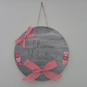 Rustic, Farmhouse, Valentine's Day, Welcome ,  Door Hanger/Sign, Free Shipping